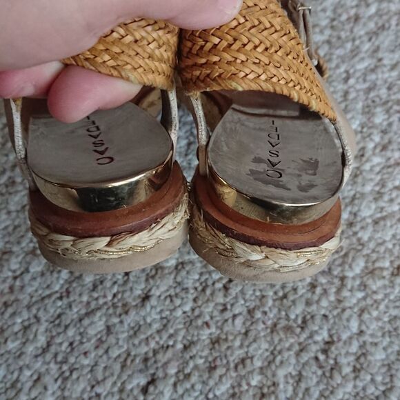 Casadei Brown Leather Ankle Strap Flat Sandals Size 37.5 - Picture 9 of 12